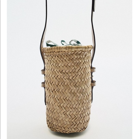 Zara raffia mini crossbody bag - Picture 4 of 8